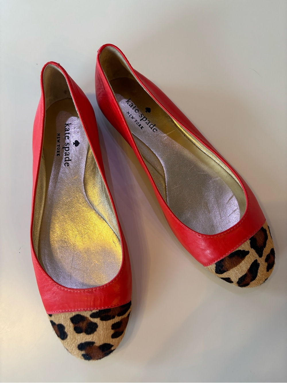 Kate Spade leather and fur boho ballet flats, 5